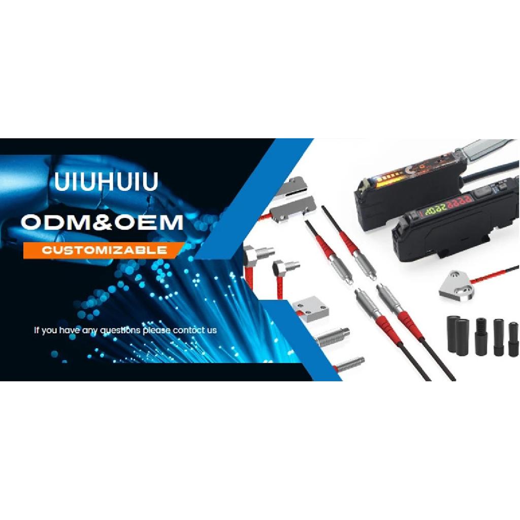Fiber Optic Sensor Amplifier Digital Display and Economy Style Optical Photoelectric Switch 10-30V DC 3-wire NPN PNP Fiber