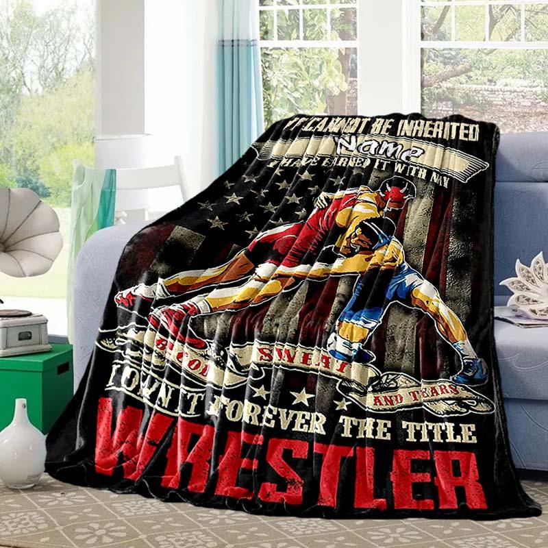 Wrestlingcustomize Your Name Outdoor Blanket Suitable For All Seasons Comfortable And Warm Soft Blanket Suitable For Travel Gifts For Relatives And