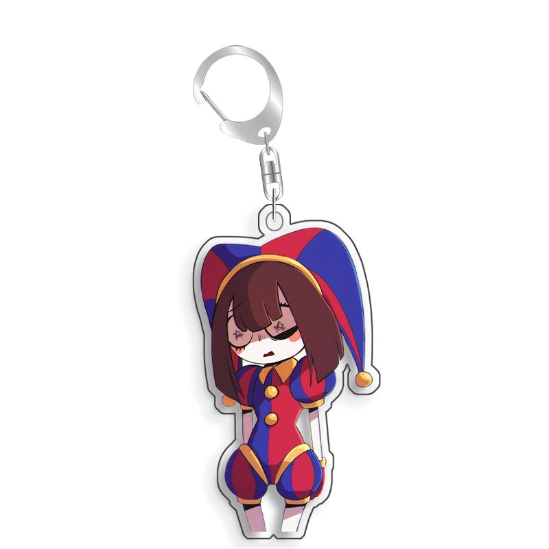 For The Amazing Digital Circus Pomni Jax Ragatha Kinger Caine Acrylic selfmade cute Cartoon Anime Keychain Pendant Toy gift 5cm