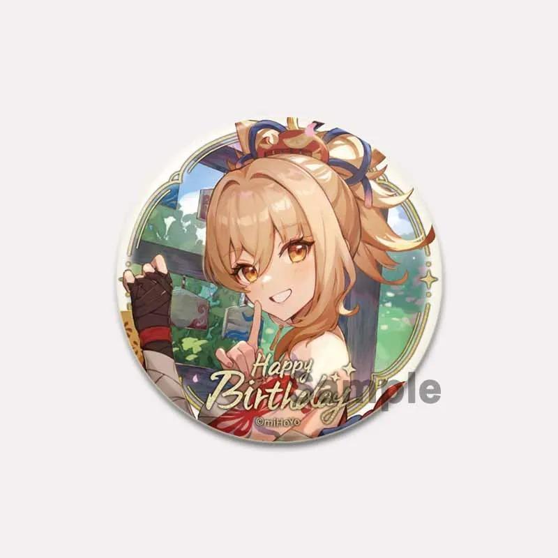 32/44/58mm Genshin Impact Tinplate Pin rotund desene animate Snap-in Brose pentru rucsac Cothes Accesorii Joc Anime Collection Badge Decorare