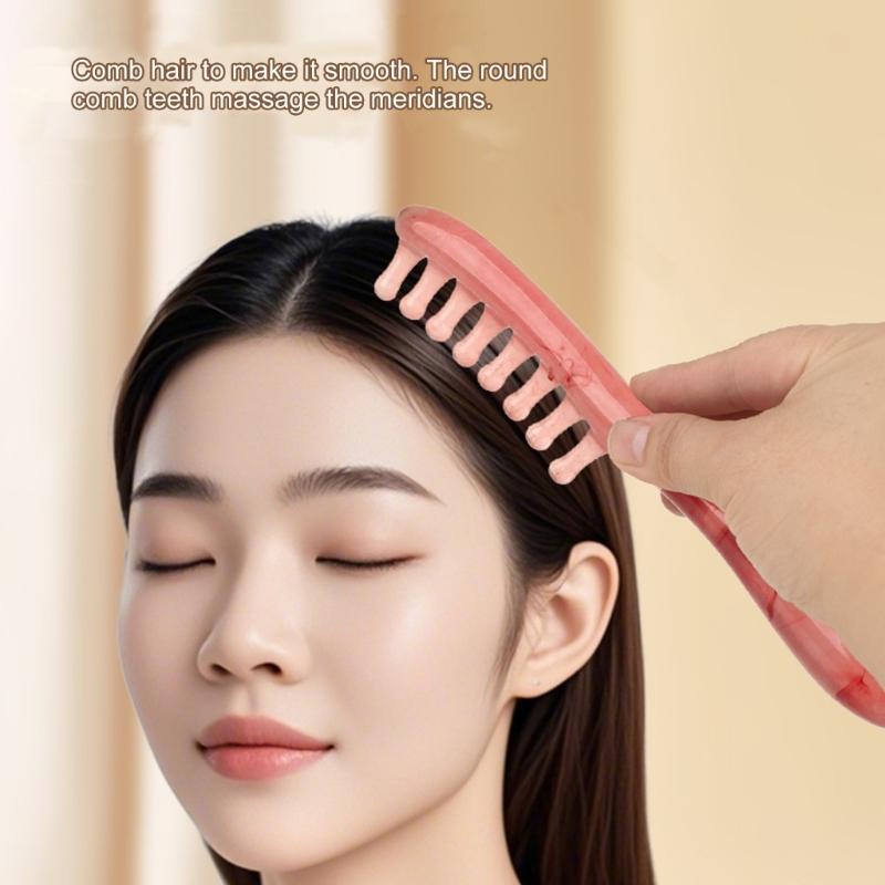 Portable Scalp Massage Comb Relieves Tension In Head Shoulders Wax Resin Headache Relief Brush