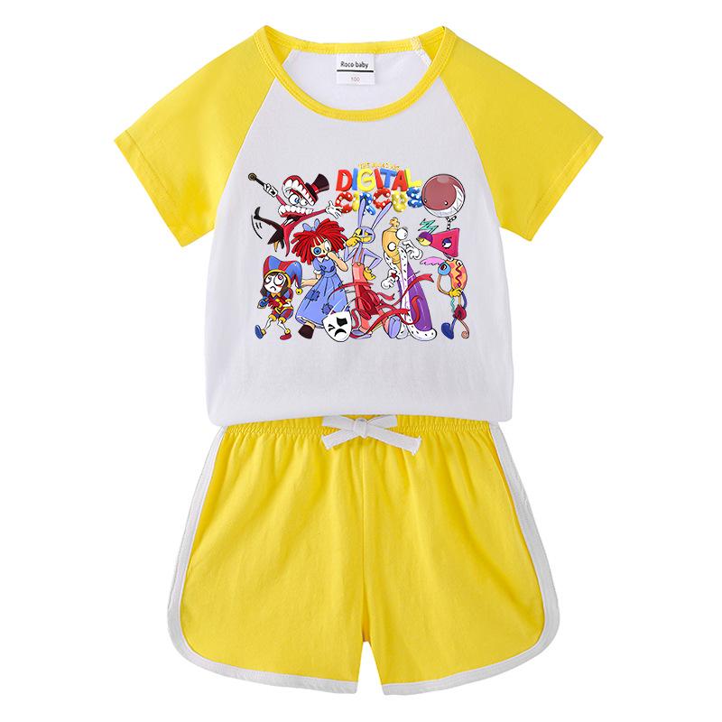 2026 Kids' Summer Outfit: Unisex Baby Short Sleeve T-shirt & Shorts Set for Casual Sports