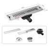 Household SUS304 Floor Drain Hollow High Flow Anti Odor With Side Offset Connector Bathroom Sewer Accessory