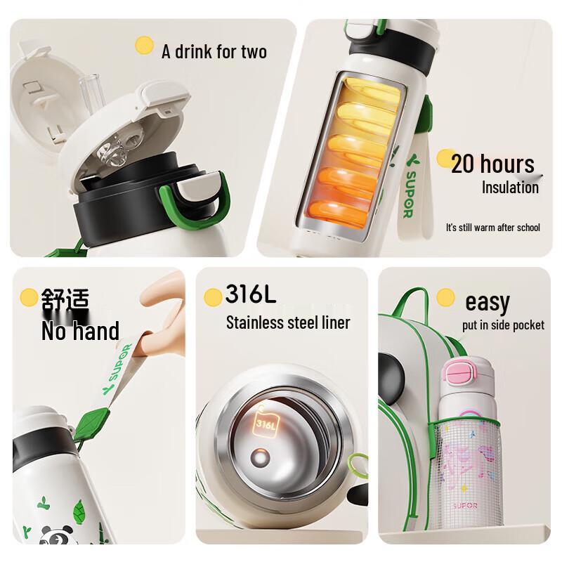 Supor Kids 316L Stainless Steel Insulated Water Bottle - Unicorn