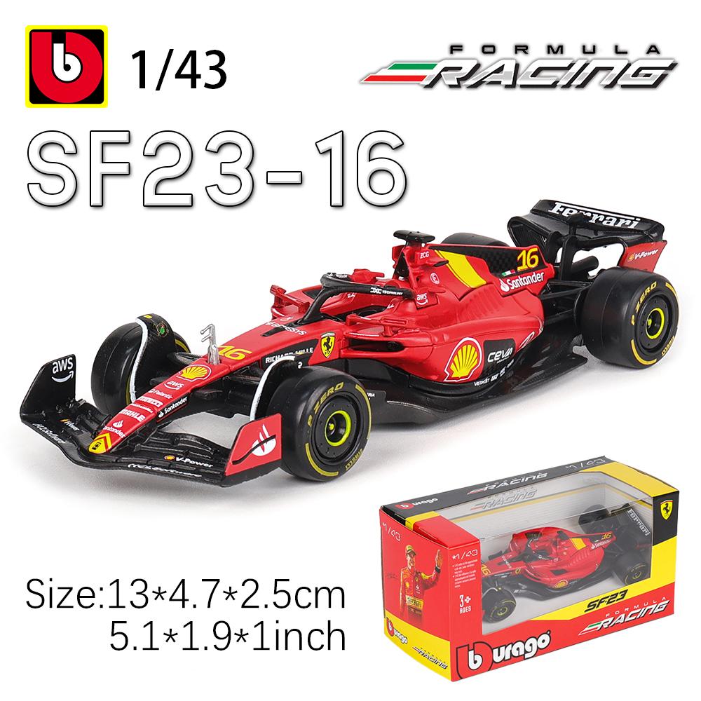 Bburago 1:43 2023 F1 Red Bull Racing RB19 Las Vegas Livery 1# Verstappen 11# Perez Special Paint Formula One Alloy Super Toy Car