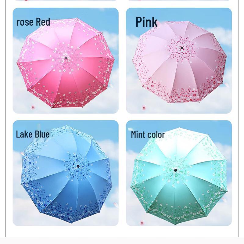 Love Flower Oversized 10-Rib UV Protection Umbrella - 2 Pack