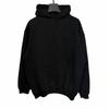 BALENCIAGA Back Logo Print Hoodie Black Men's Size M Model 508184