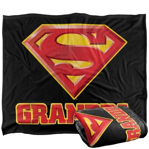 Superman Grandpa Logo Blanket