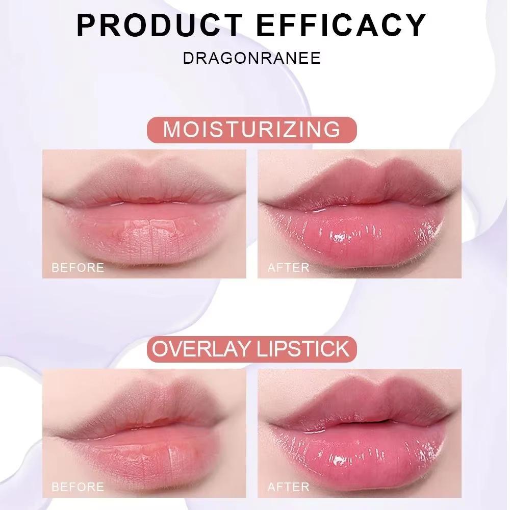 6Pcs Fresh Fruit Roll-On Lip Balm Moisturizing Clear Transparent Lip Oil Long Lasting Hydrating Lip Gloss Woman Makeup Cosmetics