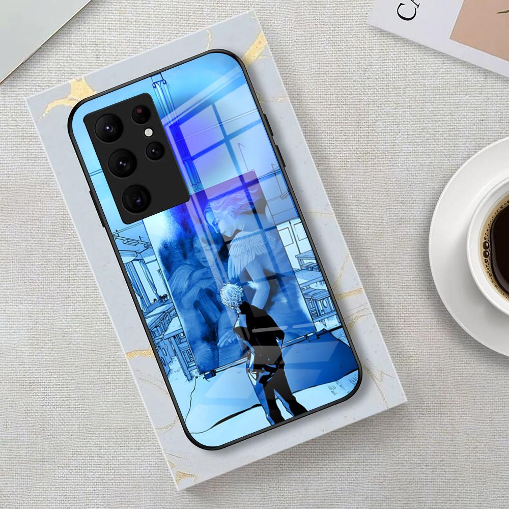 

Anime Blue Period Phone Case For Samsung S26 S25 Edge Ultra 23 22 21 20 Ultra Plus S24 Fe Glass Cover Galaxy S22 Ultra 5G