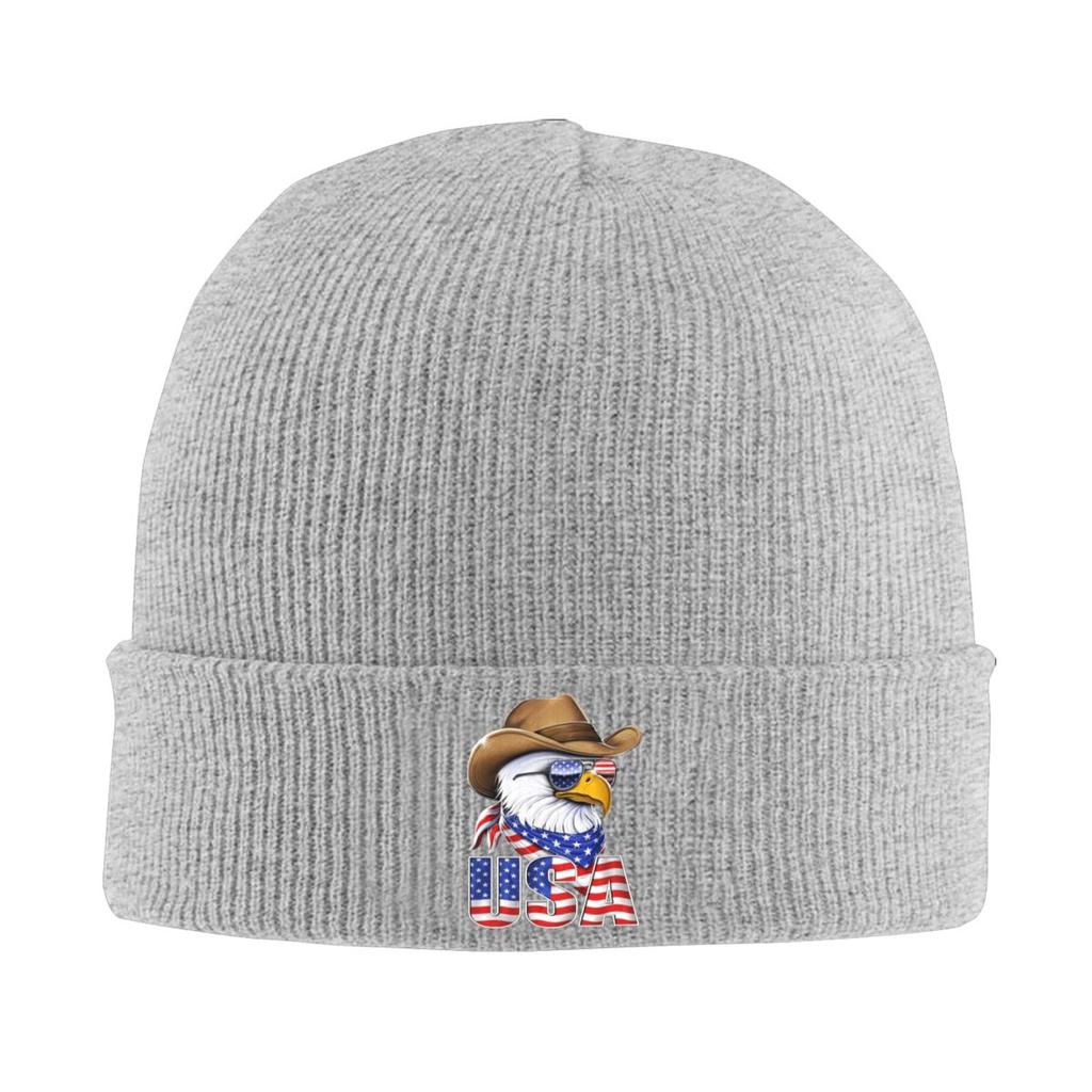 Warme Strickmütze mit Adler-Print Winter-Strickmütze Beanie Mütze Skullies Beanies Hip Hop Mützen für Unisex