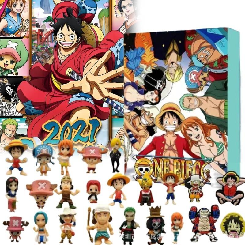 Charming One Piece Luffy Pvc Figurine Blind Box Advent Calendar Gift For Kids