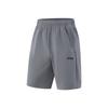 Li Ning Fitness Series Solid Color Mid Waist Drawstring Quick Dry Straight Leg Sports Shorts Men shorts Thunderstorm-Gray AKSV111-20