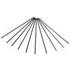 10pcs Wooden Diffuser Sticker 9.8in Aroma Diffuser Replacement Stick for Yoga Meditation Black