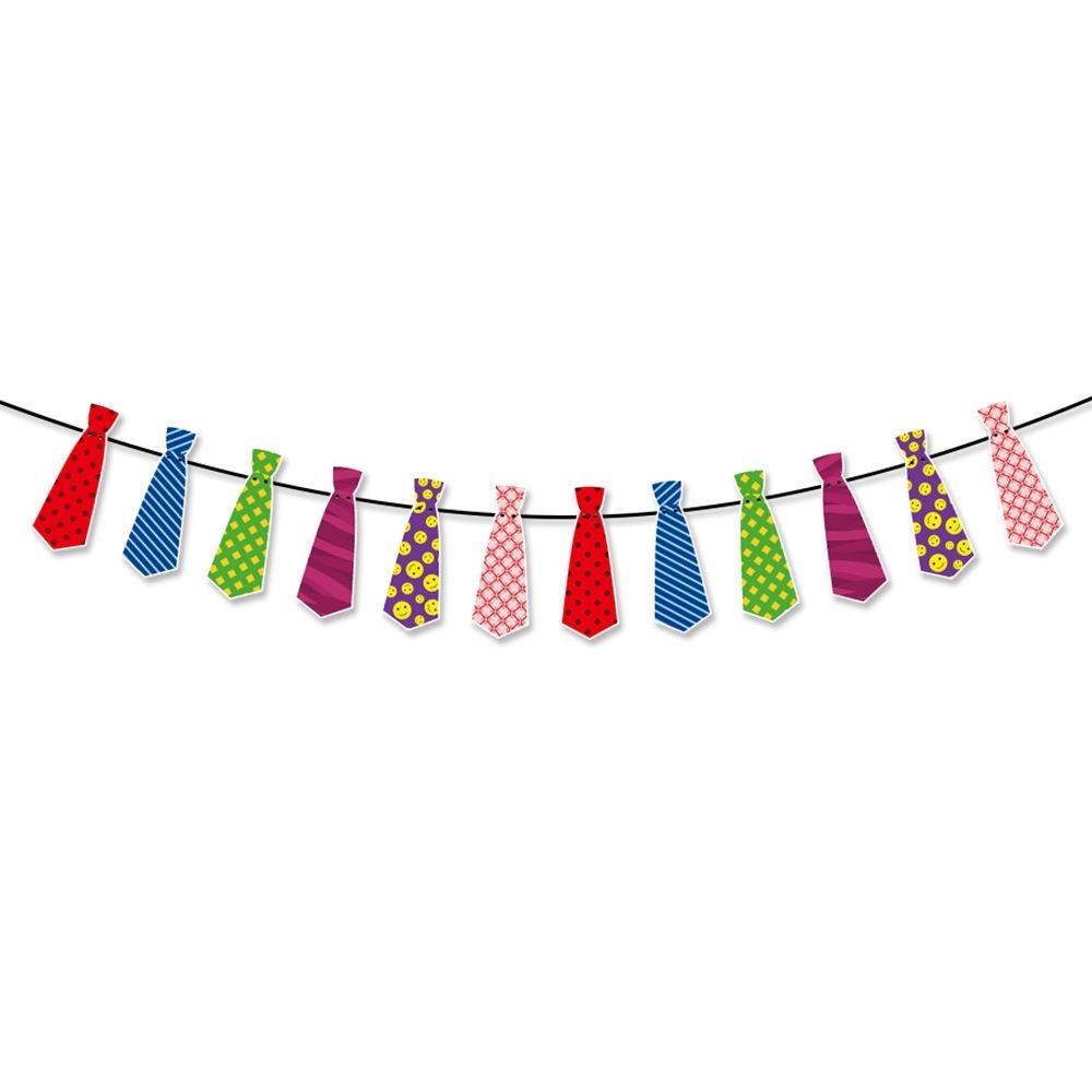 Colorful Tie Hanging Banner Festival Father's Day Ornament  Happy Father's Day Decor