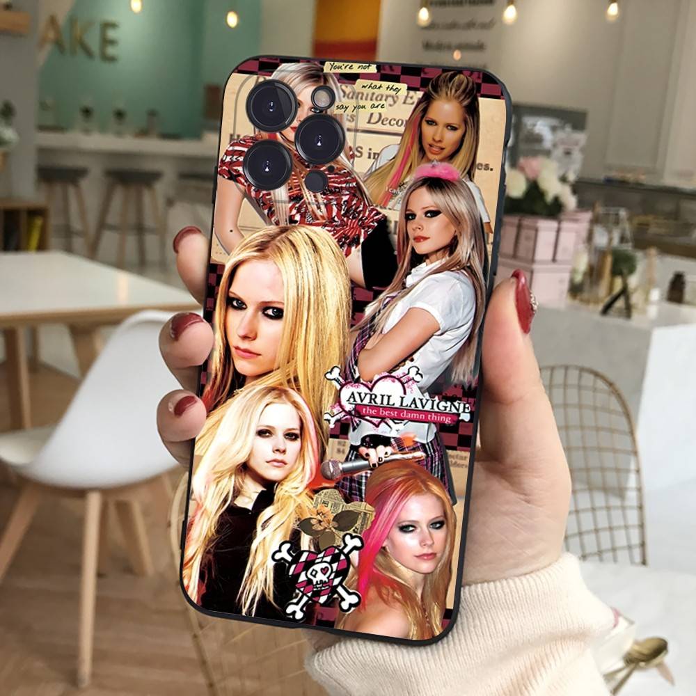 Avril Ramona Lavigne Phone Case For Iphone 16 15 17 13 14 12 11 Pro Max Plus Black Shell Cover Case