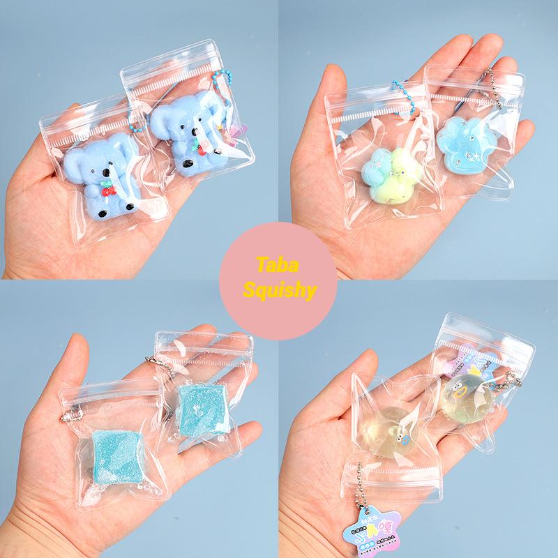 5/10pcs Taba Squishy Kawaii Mini Delicate Animal Cat Claw Ice Cube Bear Handmade DIY Kids Gift Pendant Extruded Blind Box Gift