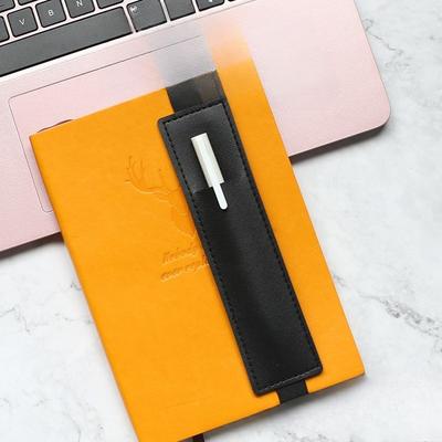 Pružné kožené pouzdro na pero PU držák na tužky Záložka Klip pro Tablet Laptop Poznámkový blok Stylus Pero Přenosné ochranné pouzdro