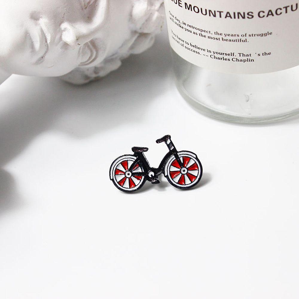 Zinc Zinc Alloy Biker Gift Enamel Pin Bike Brooch Cyclists Badges I Love My Red Bicycle Pin Sports Lapel Pins