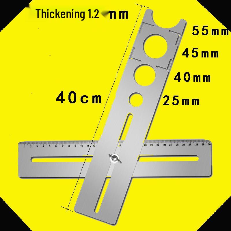 Adjustable Multifunctional Tile Hole Punch and Positioning Ruler