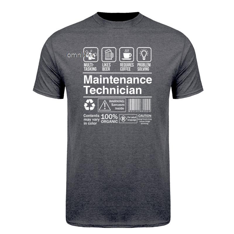 Funny Maintenance Worker T Shirts Unisex Streetwear Short Sleeve Unisex Maintenance Technician Tshirt Tees HJ073