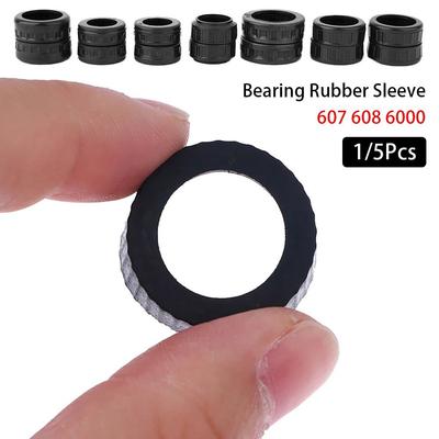 1/5Pcs 607 608 6000 Bearing Rubber Sleeve Electric Drill Rotor Angle Grinder Bearing Accessories Height 8.6-10.8mm