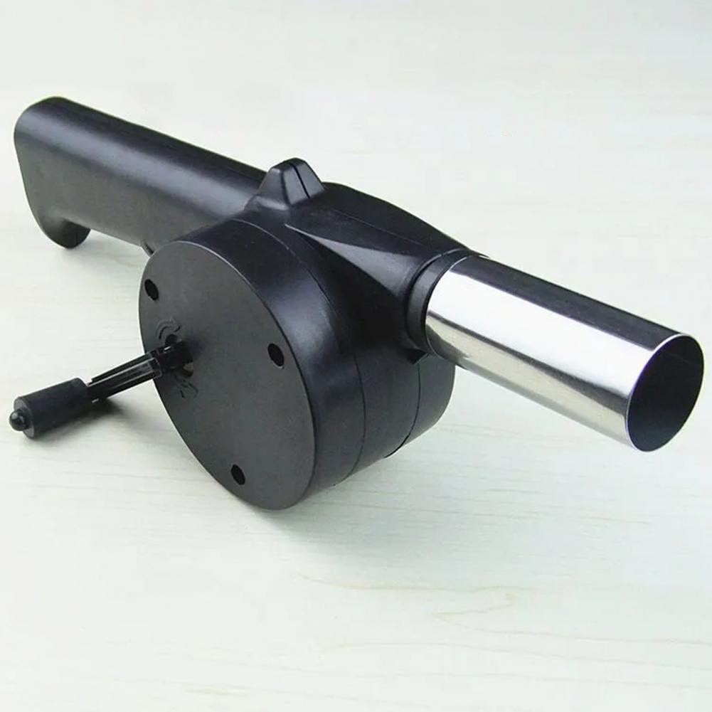 Grill Fan Hand Blower Hand Cranked Charcoal Starter Fan Lightweight Grill Blower Multi-function Outdoor Tool for Camping