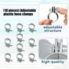 10Pcs Adjustable Hose Clamp For Swimming Pool Maintenance Screw Key Hose Clamps Plastic Filter Pump Connector Clips