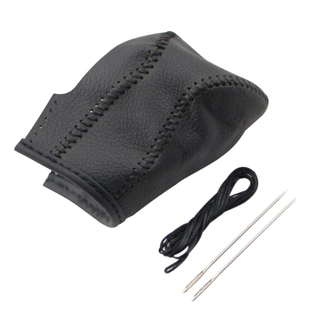 Leather Car Gear Knob Covers Gear Collars Protector AT for Honda CRV 2012 2013 2014 LHD Non-Slip Automatic Shifter Accessories