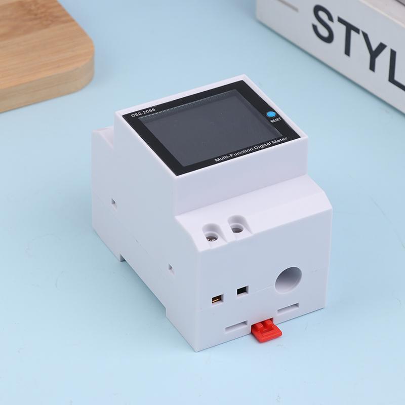 Monitor AC su Guida Din 6 in 1 110V 220V 380V 100A Tensione Corrente Fattore di Potenza Energia Elettrica Kwh Attiva Frequencimetro