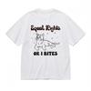 Women's Trend Slight Stretch Classic T-Shirt Equality Saying Clever Line Art Tee