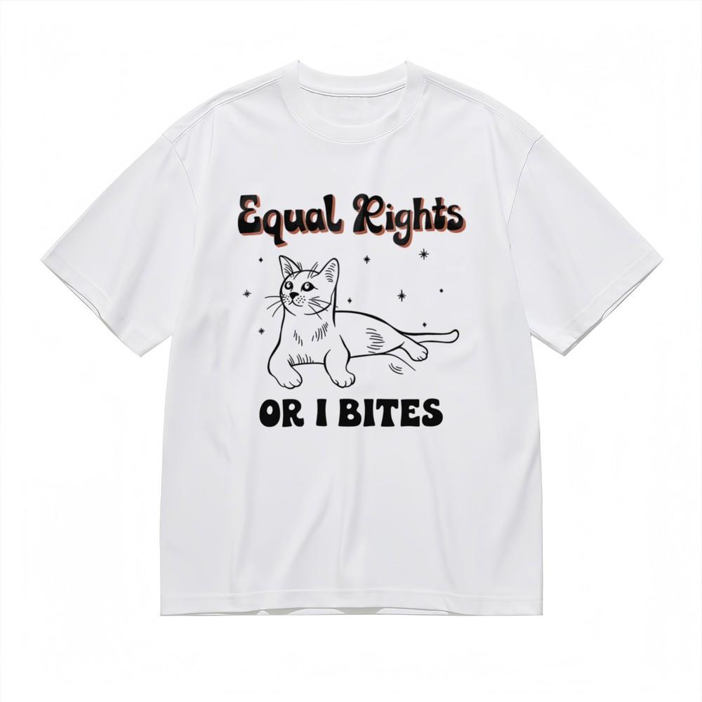 

Women s Trend Slight Stretch Classic T-Shirt Equality Saying Clever Line Art Tee S
