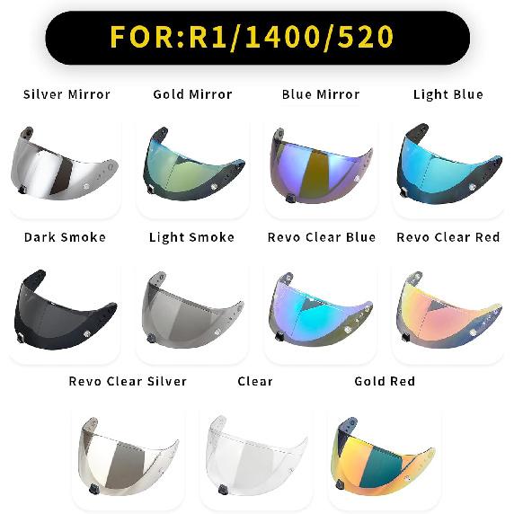 Helmet Face Shield for T520/St1400/R1 Motorcycle Helmet Shield Visor Replacement for T520 St1400 R1 Anti-Fog Visors Shield Replacement(Silver Mirror)