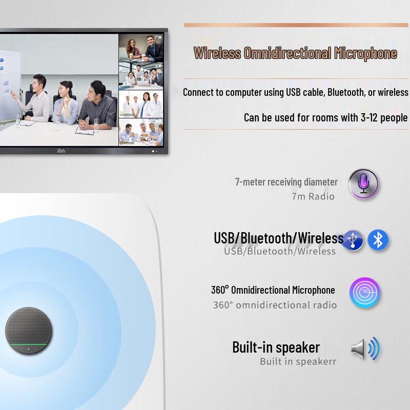 Easy Vision YSX-Q7 Bluetooth Wireless Conference Speakerphone (CN Version)
