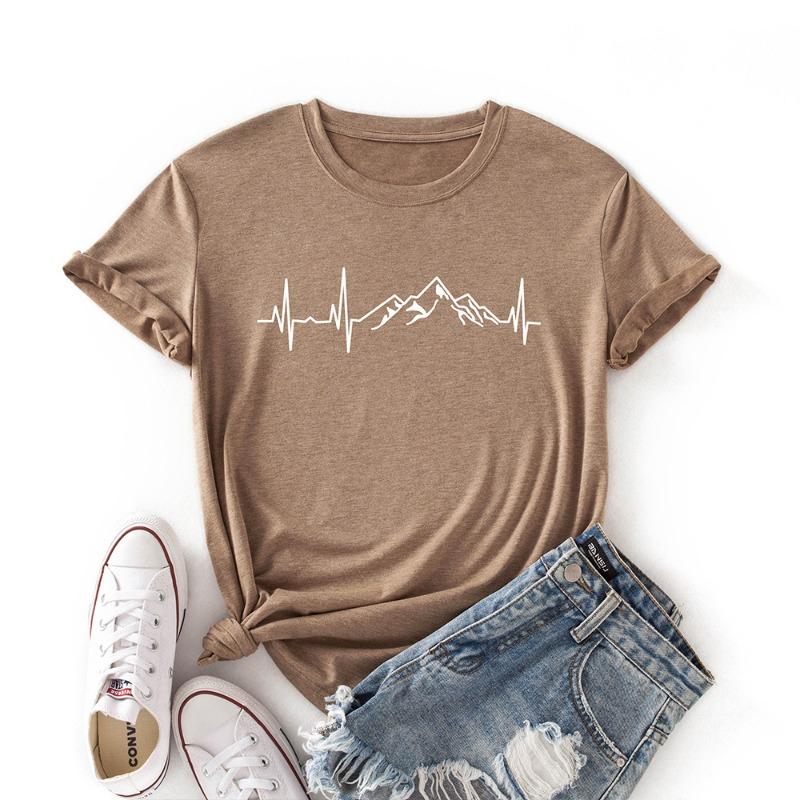 T-shirt Estiva Semplice a Maniche Corte da Donna Taglie Forti Ampia Girocollo Cotone Casual T-shirt Donna Eleganti Moda Ufficio Lady Top 24491
