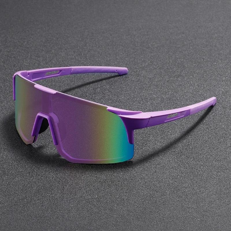 Oversized Sports Goggle Men Wrapped Round Anti-UV Riding Sunglasses Women Mirror Protective Outdoor Cycling Shades