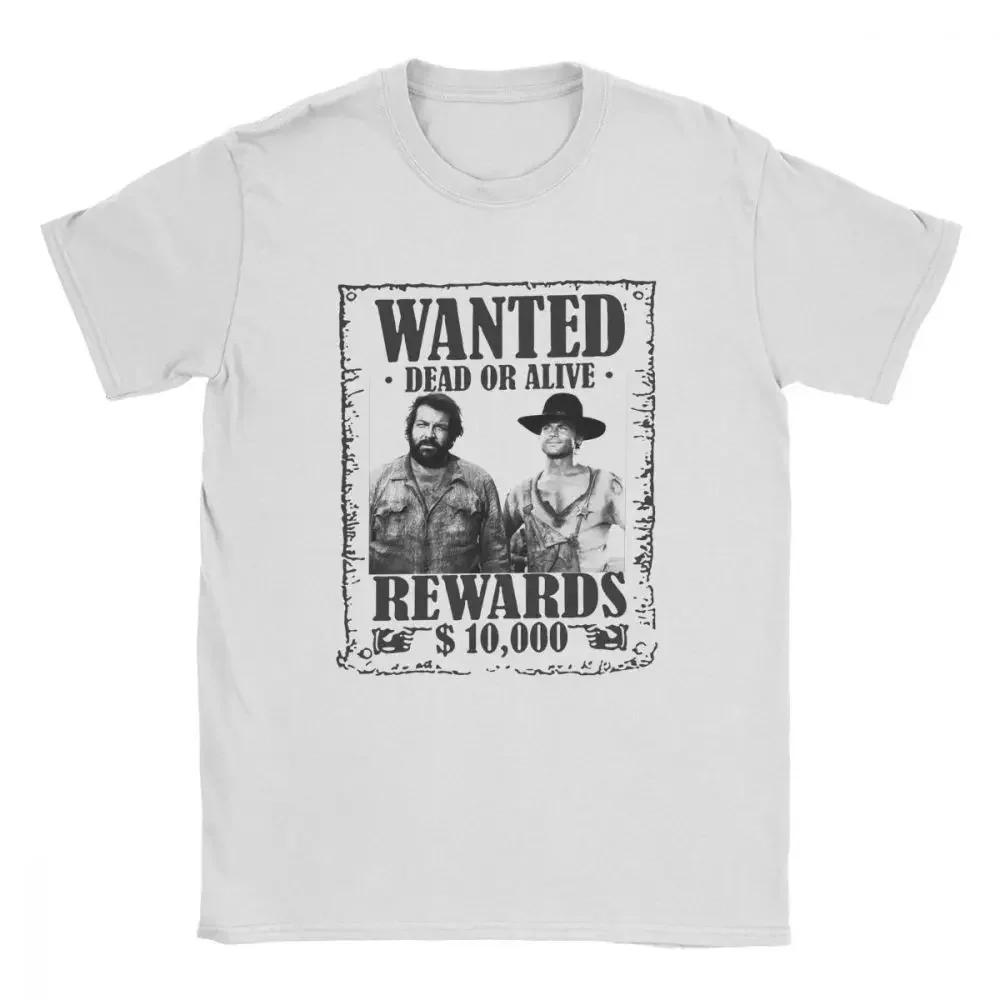 Tees Grafiske Topper Vintage T-skjorte T-skjorte Menn Bud Spencer Terence Hill Wanted De kalte ham Klassisk Episk Film T-skjorte