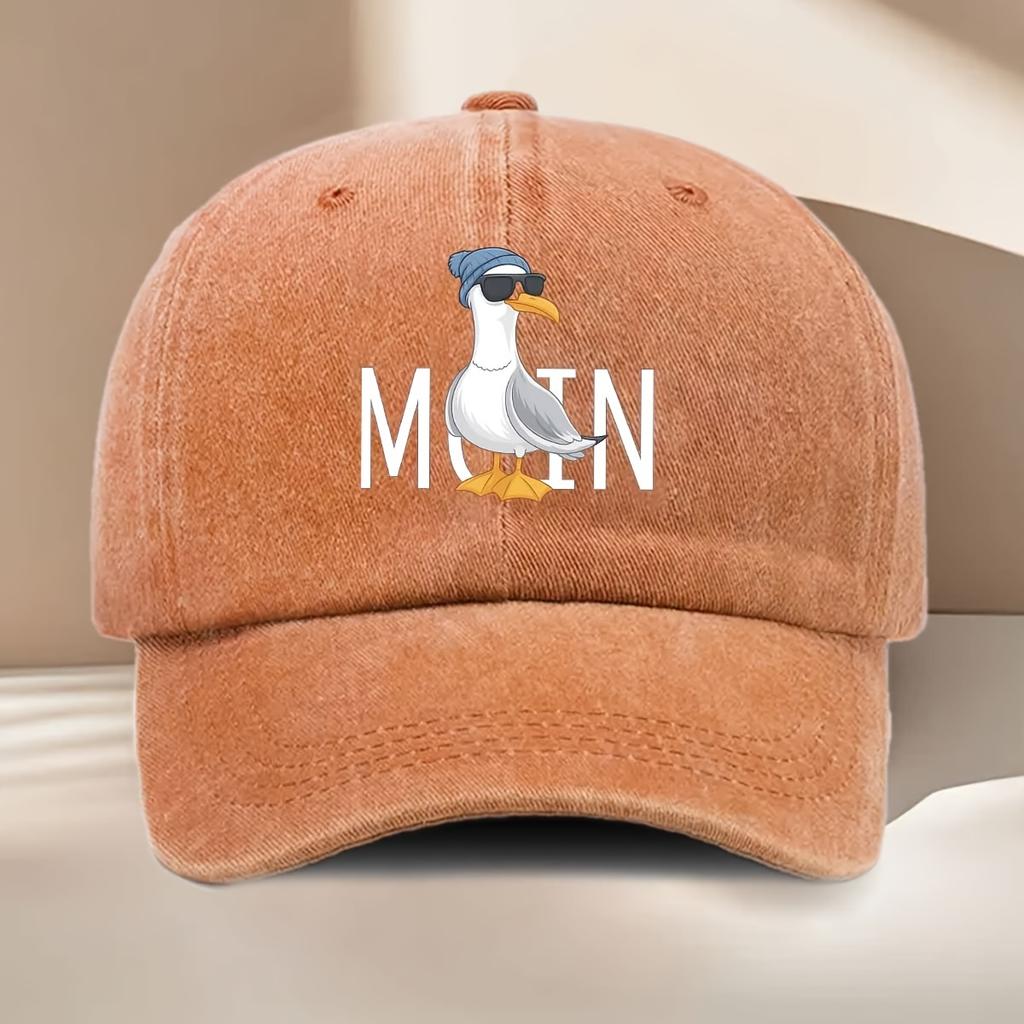 1 Stück Modische Brille MOIN Textdruck Baseballkappe, Lässige Mode Vielseitig Trendig Unisex Schirmmütze für Ausflüge, Treffen Party