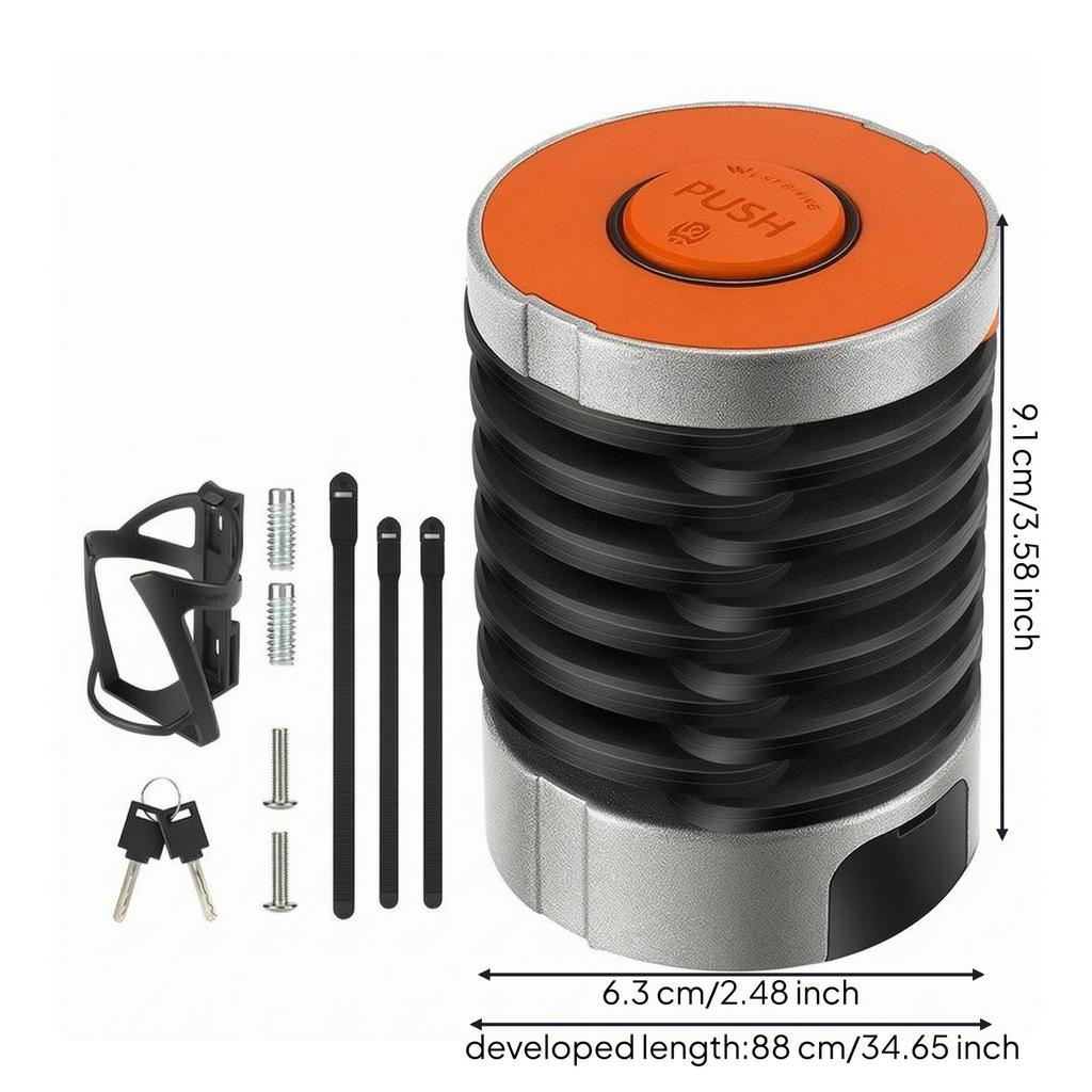Folding Cycle Lock with Mounting Bracket Cut Resistant Bike