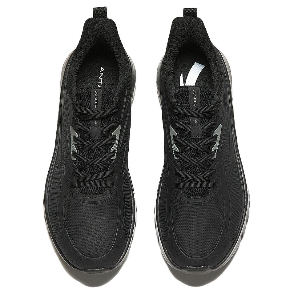 New Anta Cushioned Slip Resistant Low Top Casual Running Shoes Men's Black 112345522S-2