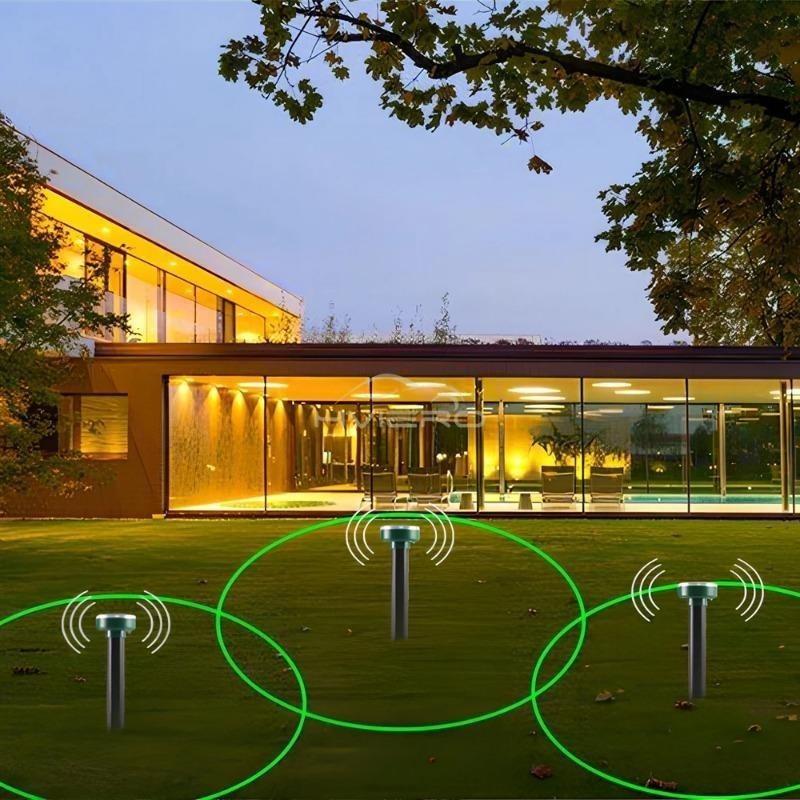 1/2/4PCS Solar Powered Ultrasonic Sonic Mole Pest Rodent Repeller Repellent Yard Outdoor Lamp Backyard Farmland Mouse Repeller