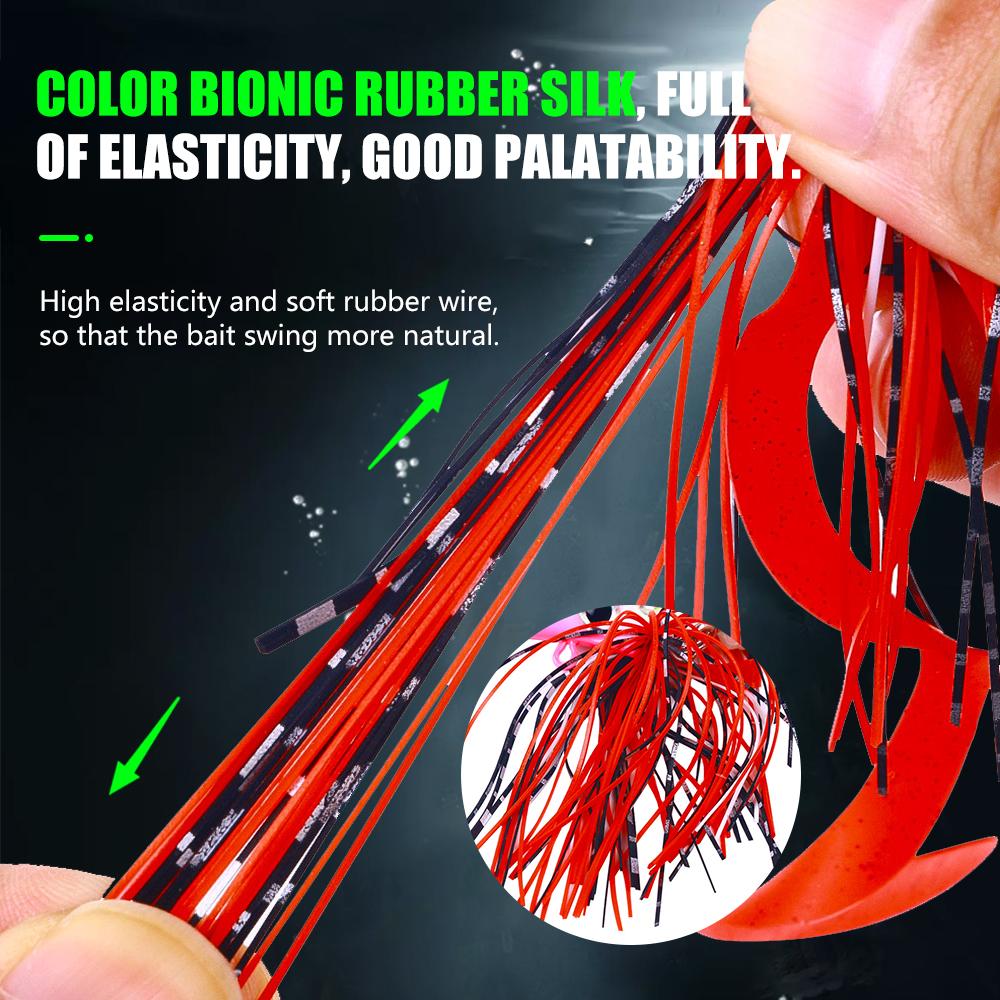 HENGJIA 1pcs Multifunctional Jigging Lure Spinnerbait Grub Wobbler Fishing Tackle