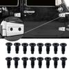 Door Hinge Bolt Screw Compatible with Jeep Wrangler JK JKU JL JLU Gladiator JT 2007-2023 16PC