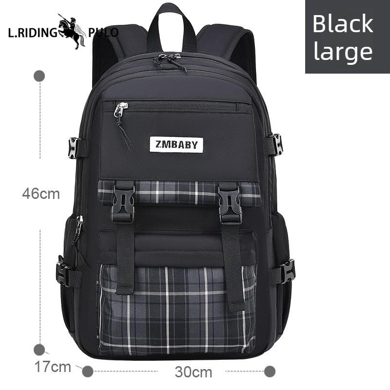 Simple Schoolbag for Elementary School Girls, Grades 1-6-9, Large Capacity, Lightweight and Casual Backpack