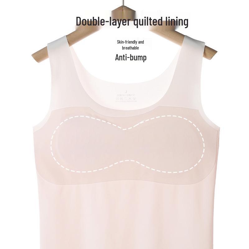 Girls' Anti-Nipple Show Vest: Long Wide-Strap Training Bra for Junior and Senior High School Students