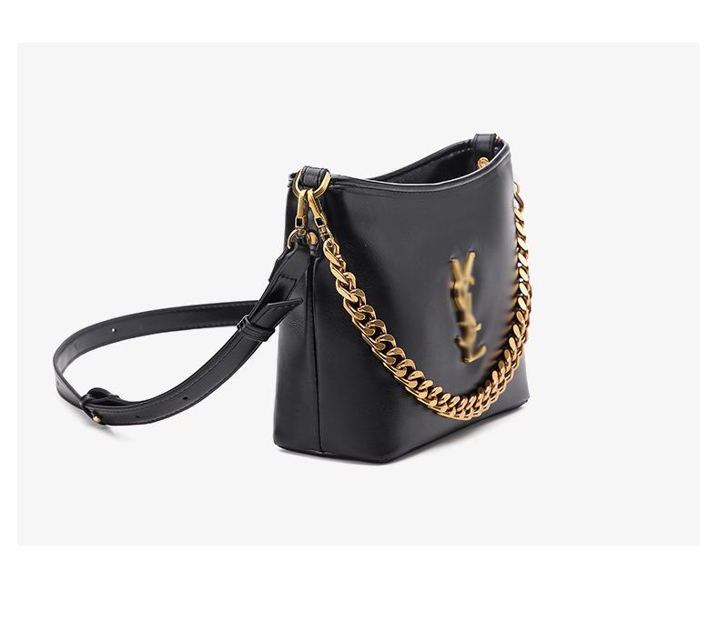2025 High-End European & American Retro Yang Bucket Chain Bag - Versatile, Simple, Large Capacity Handbag
