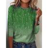 Women's T Shirt Tee Tops Floral 3D Print Fashion Long Sleeve Festival Holiday Funny O-Neck Regular Fit Spring & Fall Sweatshirt