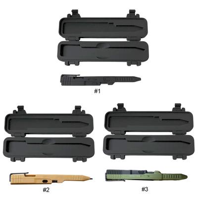 Tactical 3D Printed Slide Action Pens EDC with Case Creative Novelty Writing Tool Refillable Smooth Ink Pen for Men Gift