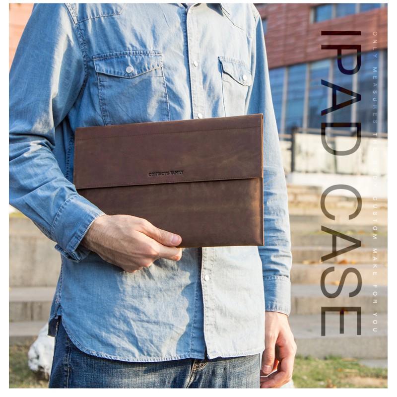 Leather Case IPad Pro 12.9 Genuine Italian Crazy Horse Magnetic Shockproof