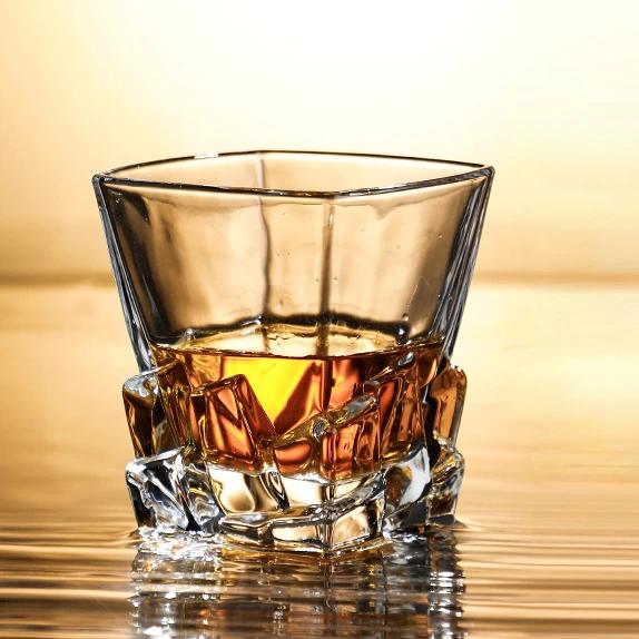 280ml/310ml/320ml Wine Cups Glass Ice Cracked Glasses Iceberg Whiskey Cup Spirits Glass Water Cup Creative Beer Glass Drinkware